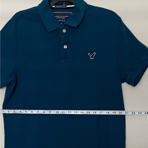 American Eagle Outfitters Blue Polo Shirt Classic Design - Picture 3 of 5